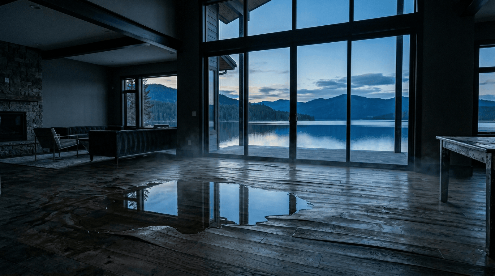 water damage restoration Coeur d'Alene Idaho lakefront home flood damage Kootenai County