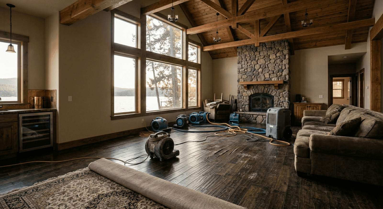 water damage restoration Coeur d'Alene Idaho professional restoration equipment